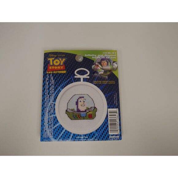 Other - Disney Pixar Toy Story Buzz Lightyear Counted Cross Stitch Kit Frame NOS